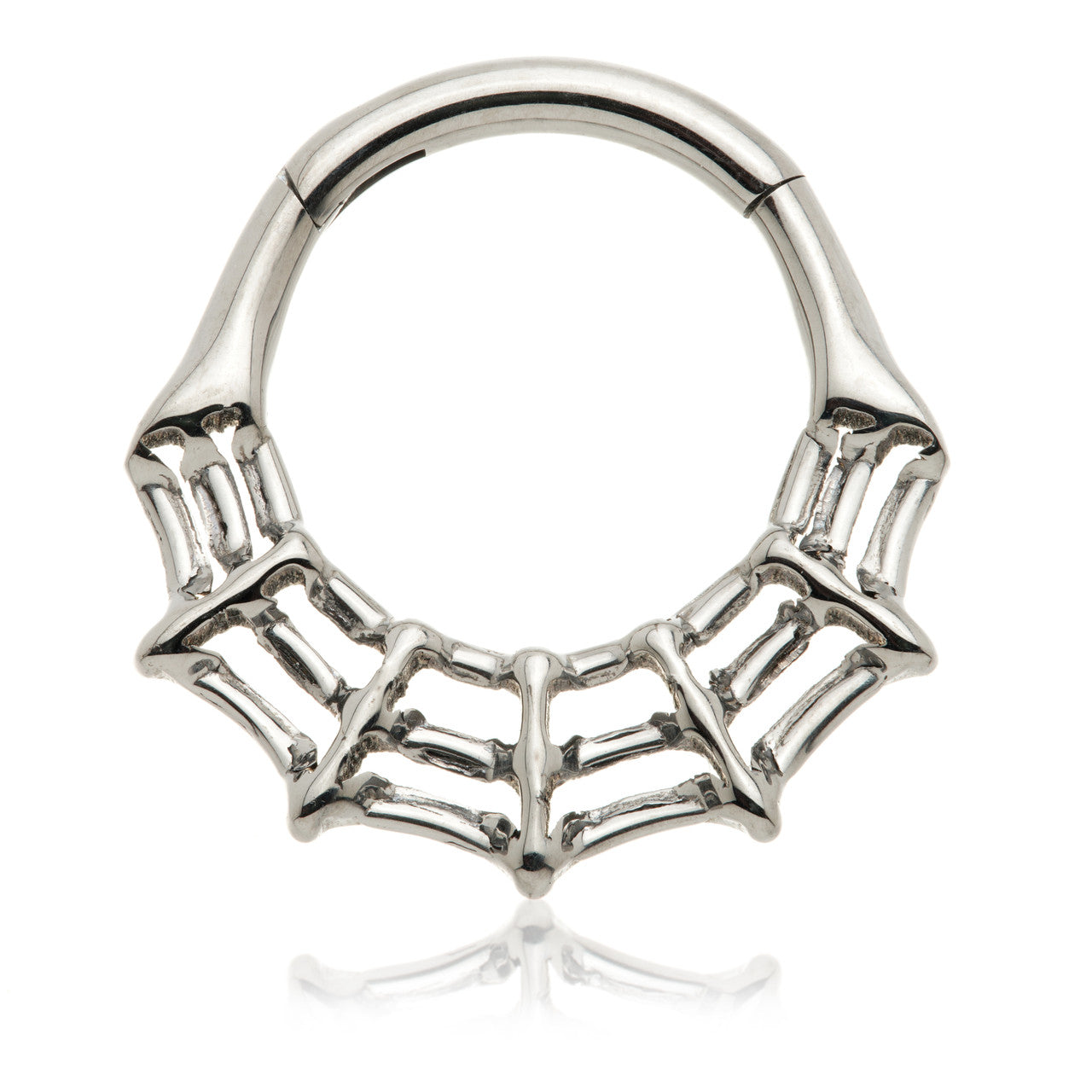 Ti Couture Cobweb Hinge Ring - 7th Circle Tattoo & Piercing