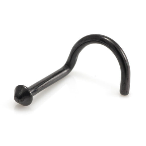 Black Steel Cone Nose Stud - 7th Circle Tattoo & Piercing