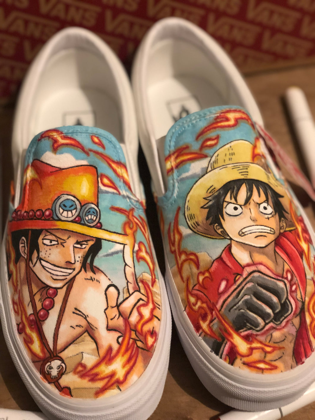 Vans | Shoes | Hand Painted Mens Size 9 Vans With Dragon Ball Z Design |  Poshmark